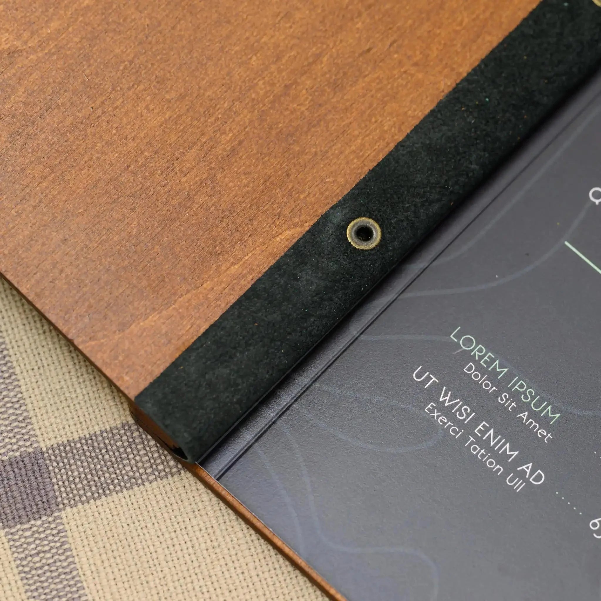 Wooden Menu Holder with Curved Cover (M01A22) - inkohoreca - shop