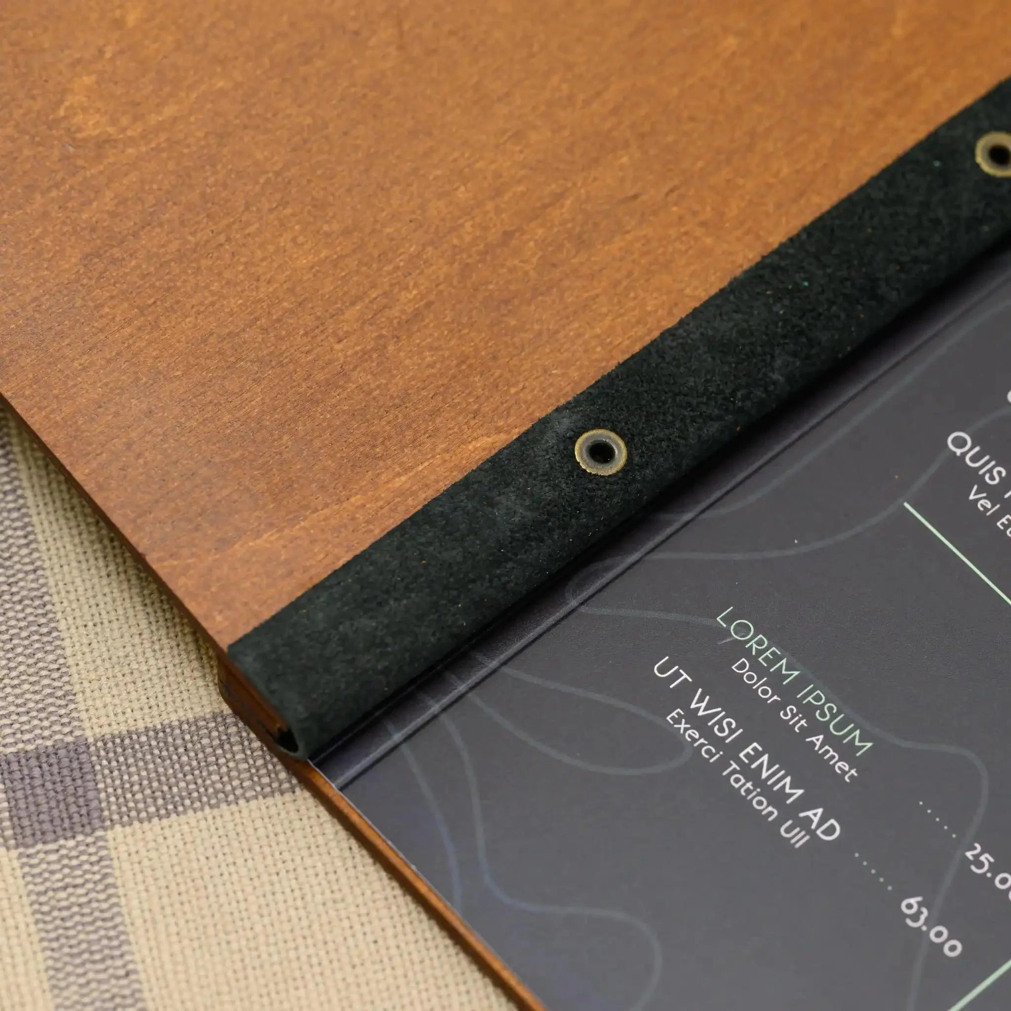 Wooden Menu Holder with Curved Cover (M01A22) - inkohoreca - shop