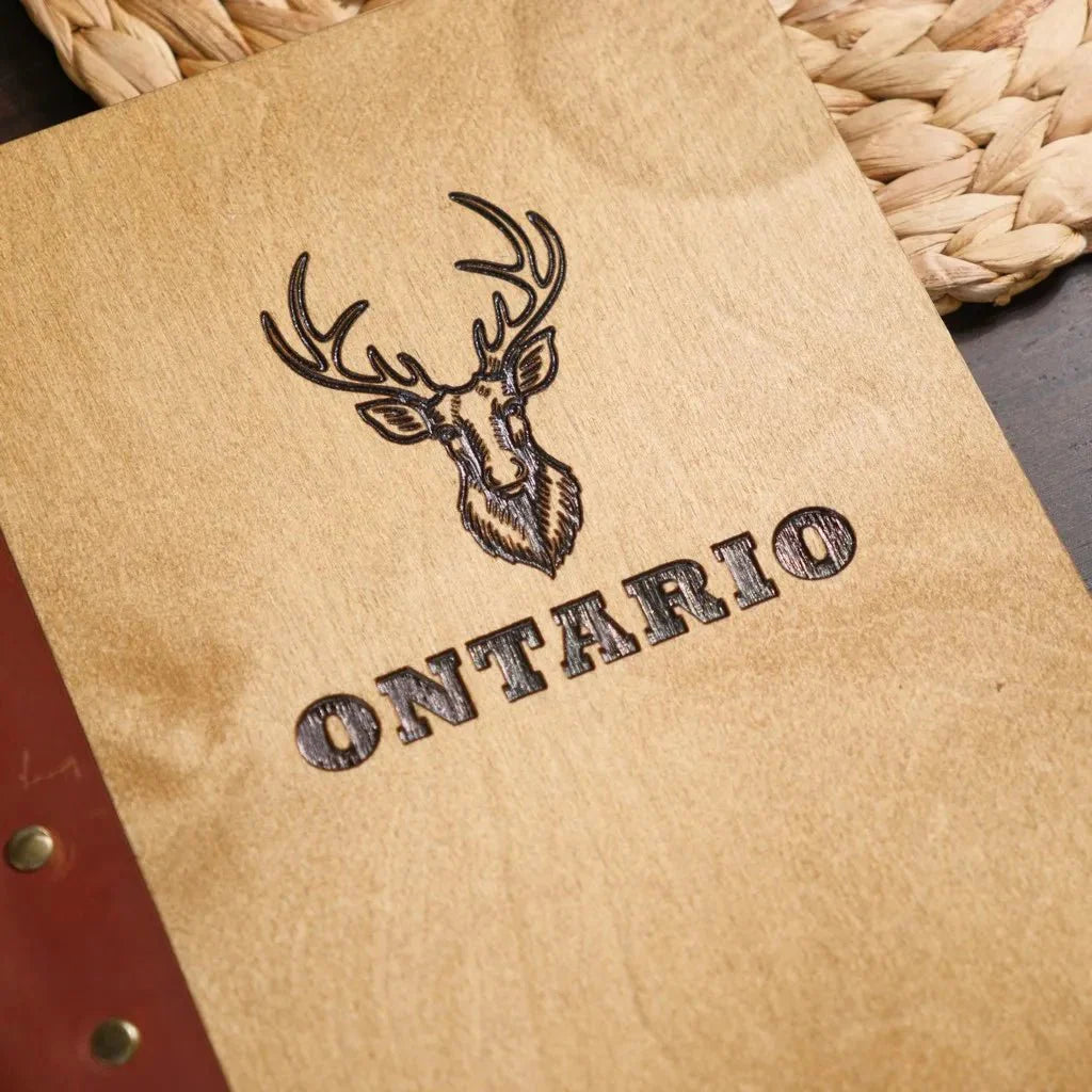 Compact menu folder for restaurants with a minimalist design.
