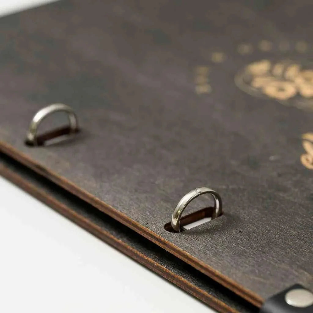 Wooden Menu Holder with Ring Binder Mechanism (M04A2) - inkohoreca - shop