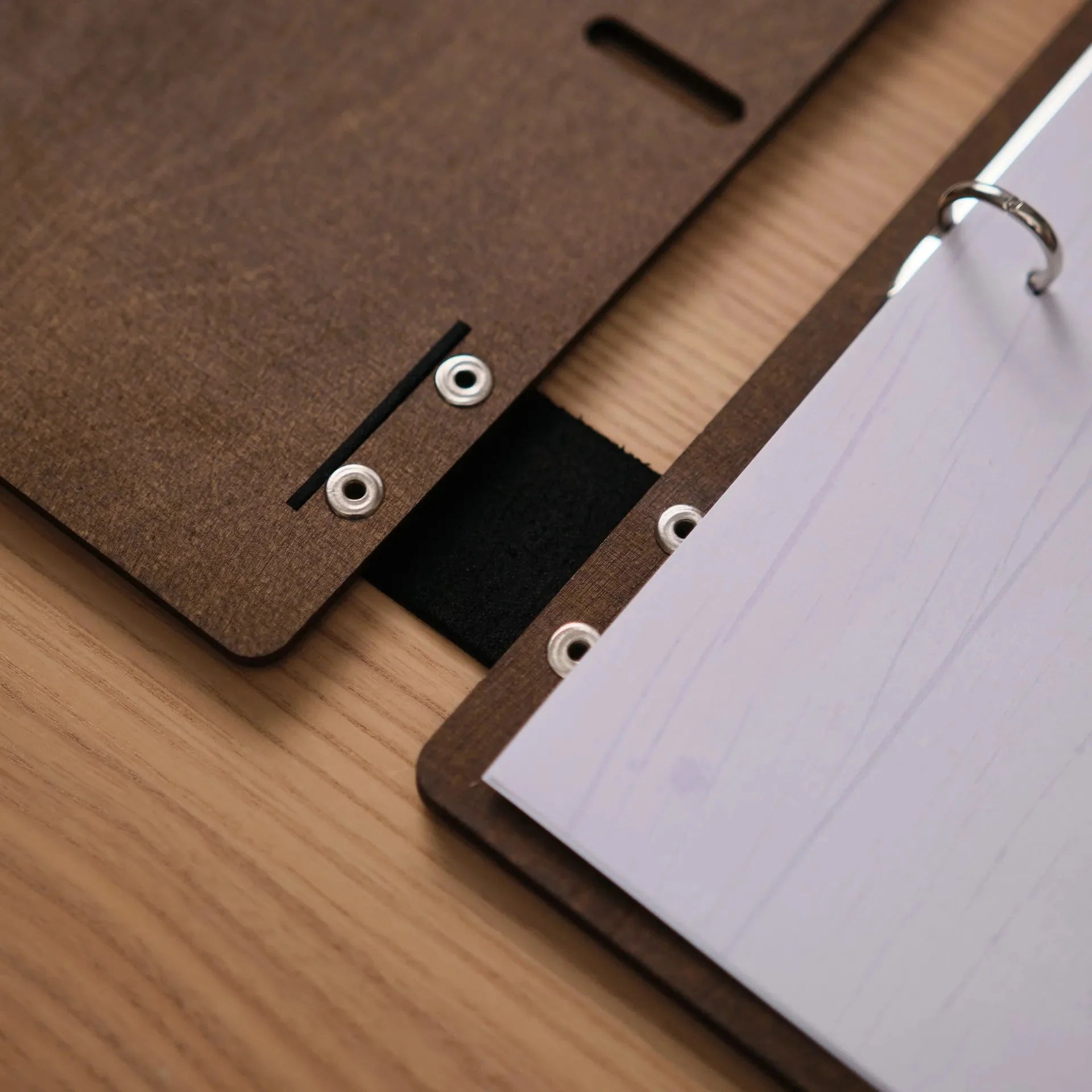 Wooden Menu Holder with Ring Binder Mechanism (M04A4) - inkohoreca - shop