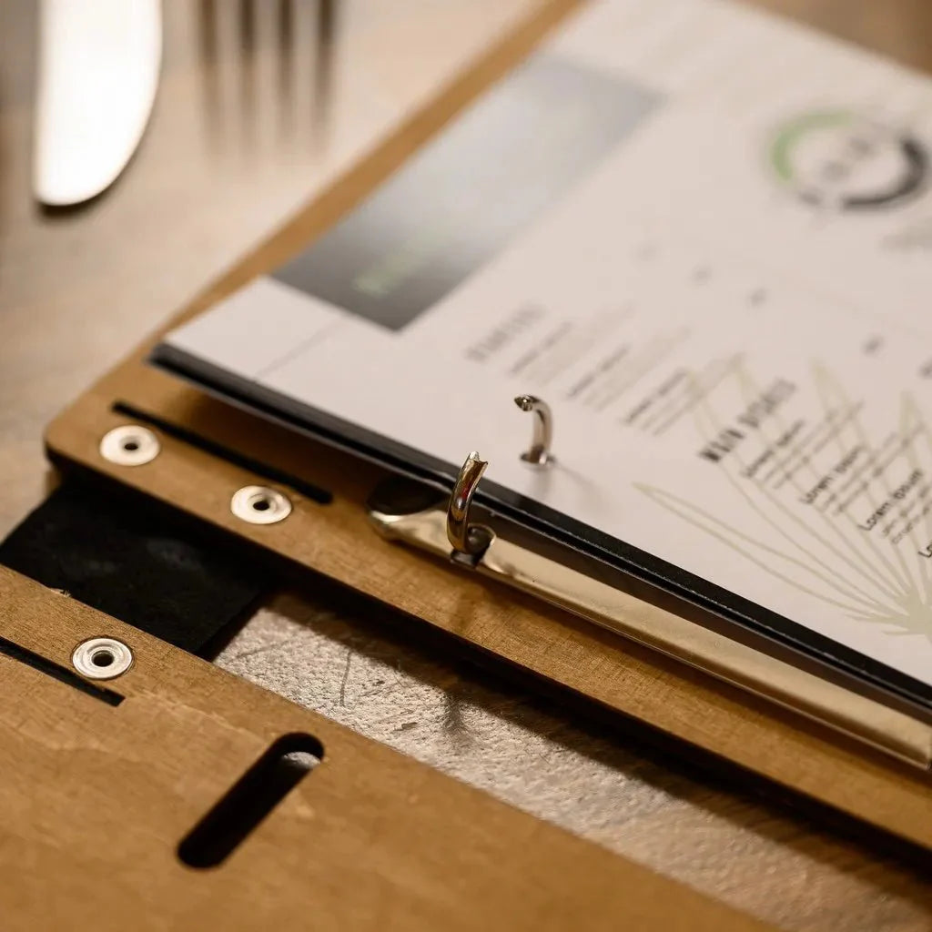 Modern menu cover ideas for fine dining.