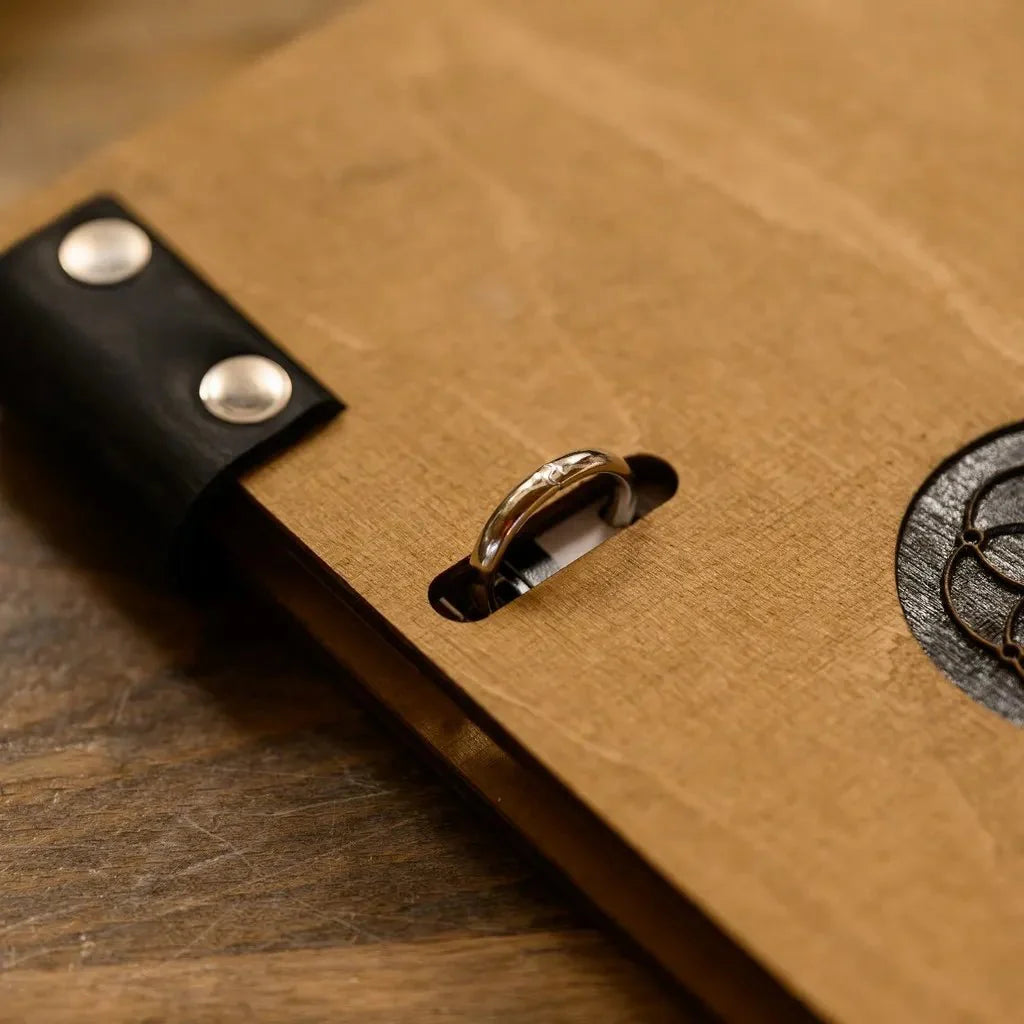Sleek menu folder for a polished presentation.