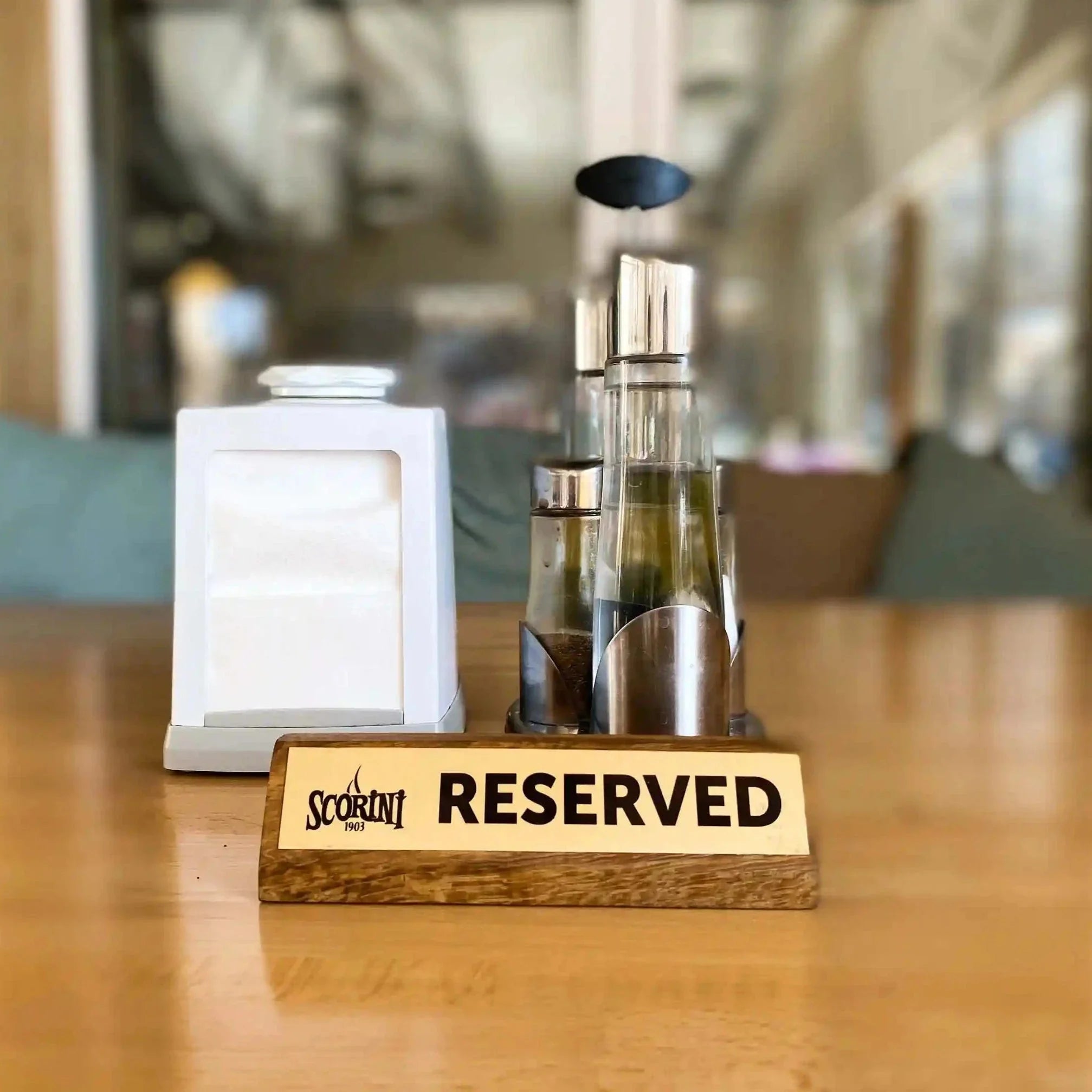 Wooden Reserved Table Plate - inkohoreca - shop