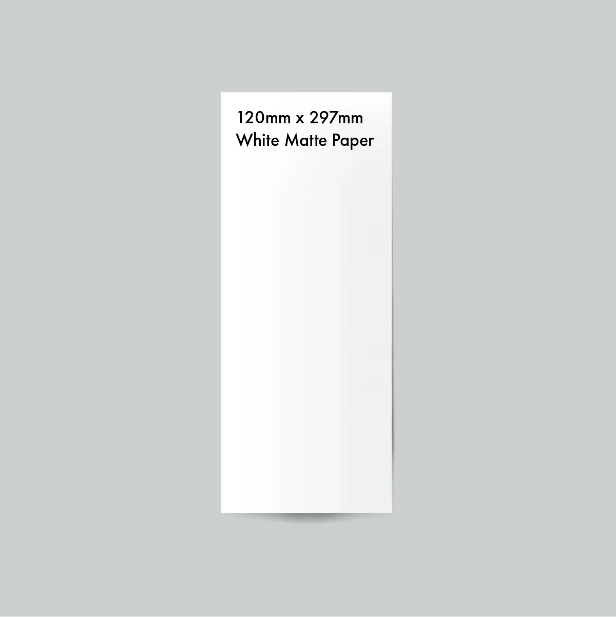 120mm x 297mm sized White Matte Paper with Digital Printing - inkohoreca - shop
