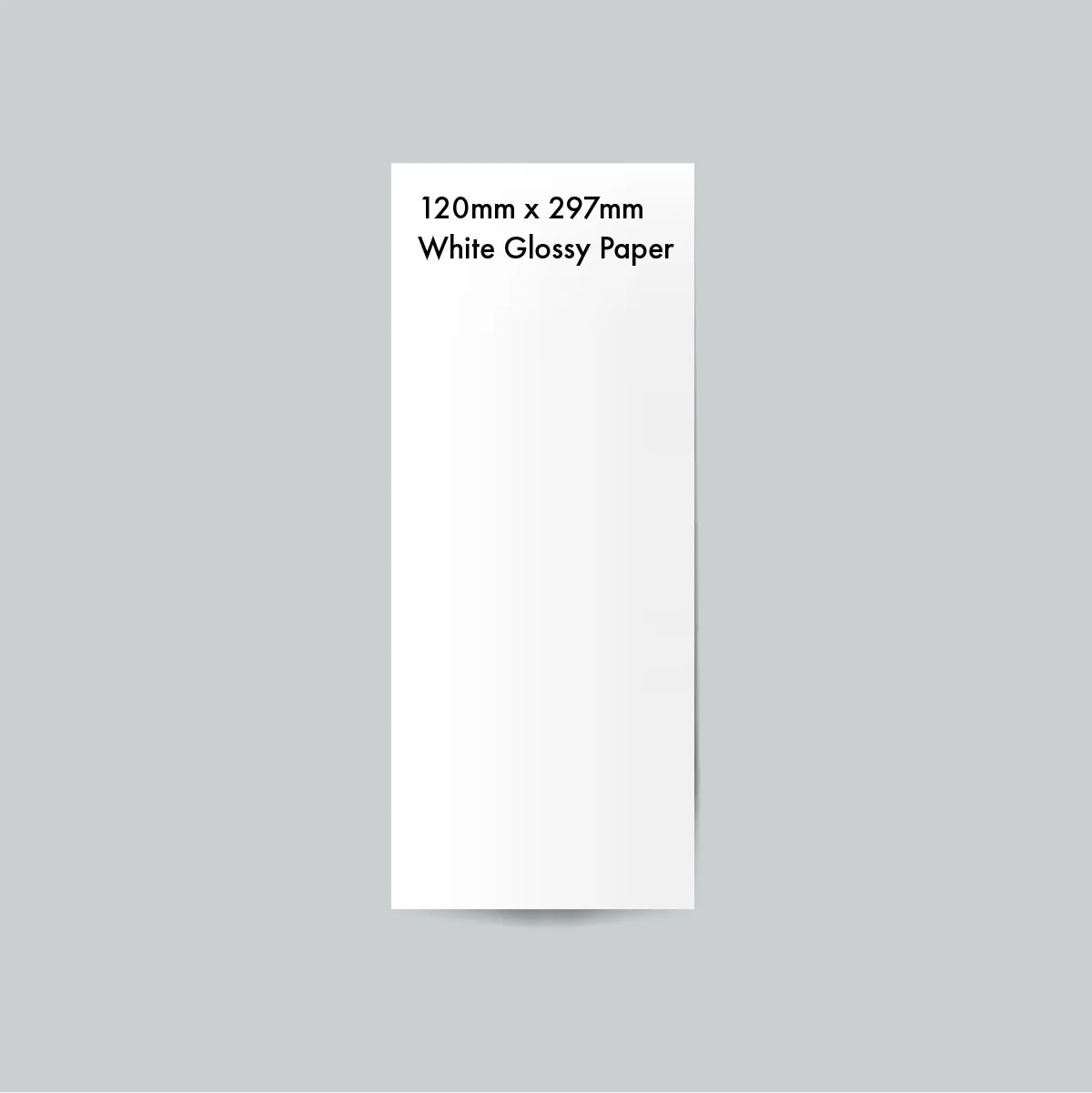 120mm x 297mm White Glossy Paper with Digital Printing - inkohoreca - shop