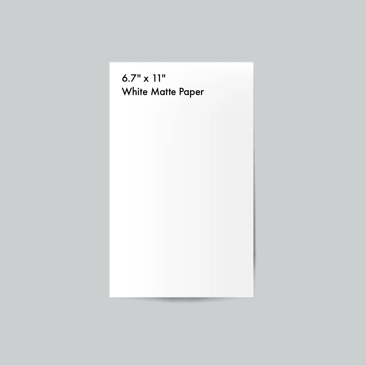 6.7" x 11" sized White Matte Paper with Digital Printing - inkohoreca - shop