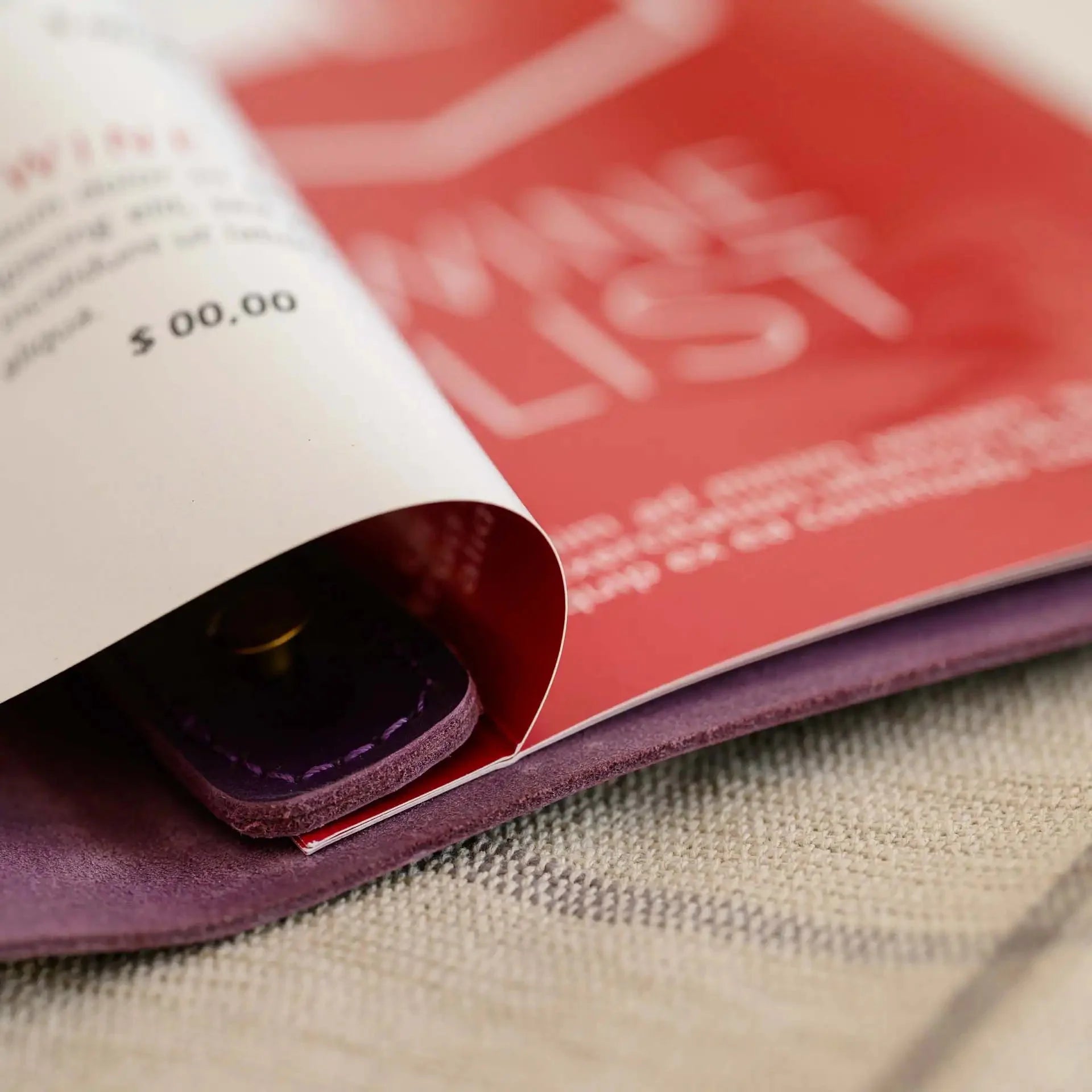 Basic Leather Wine List Holder with fixing on Screws (LM02A6) - inkohoreca - shop