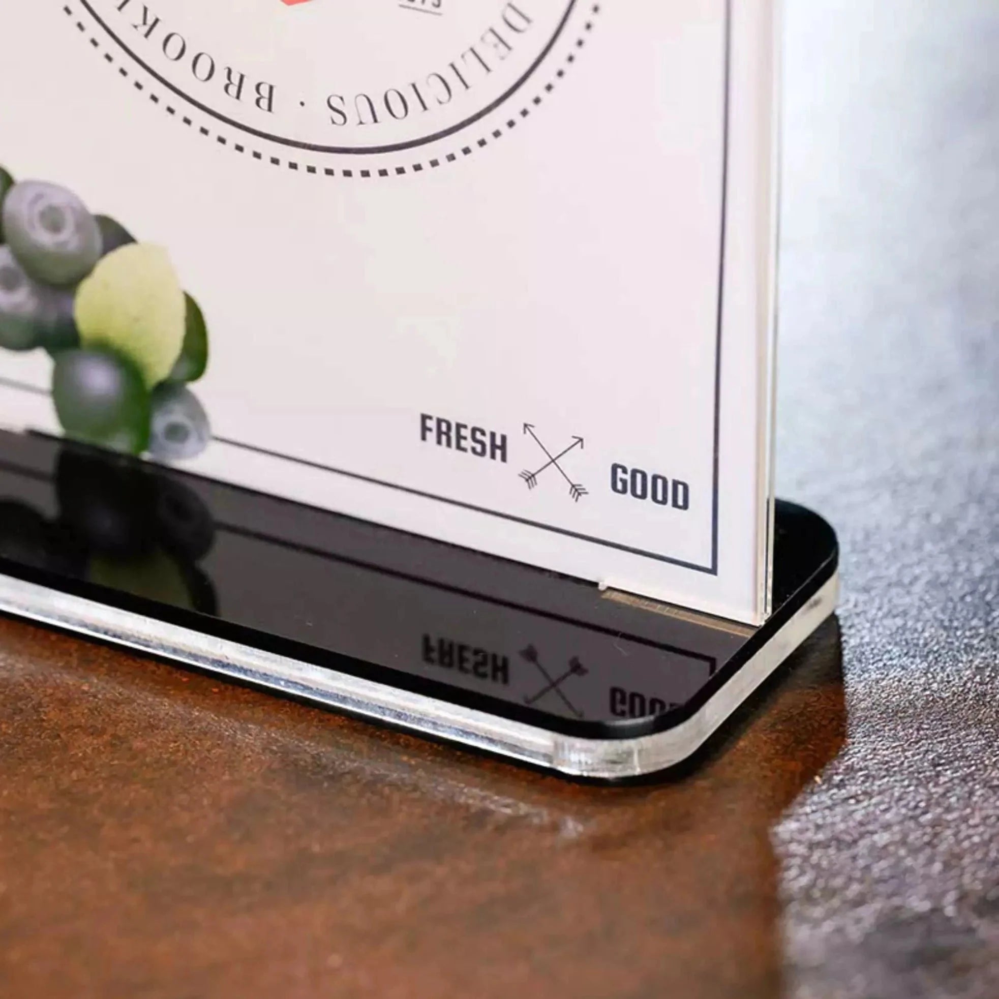 Black Acrylic Table Stand Menu Holder - inkohoreca - shop