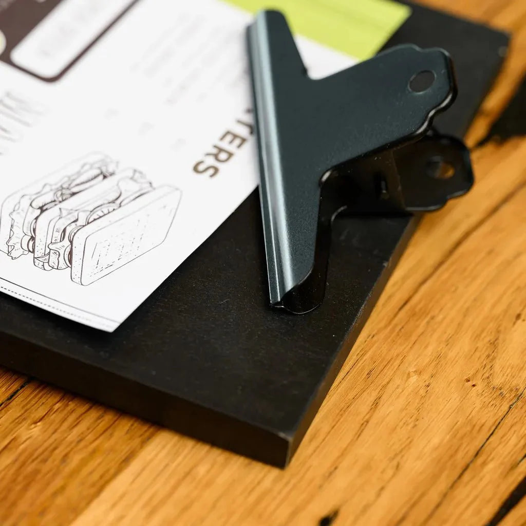 Black Table Stand Menu Holder with Black Coloured Clip (TT414A5) - inkohoreca - shop