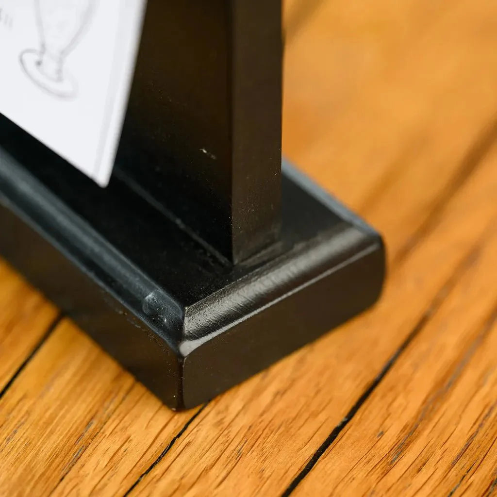 Black Table Stand Menu Holder with Black Coloured Clip (TT414A5) - inkohoreca - shop