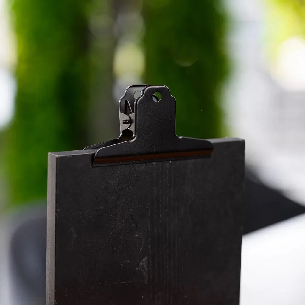 Black Table Stand Menu Holder with Black Coloured Clip (TT414A5) - inkohoreca - shop