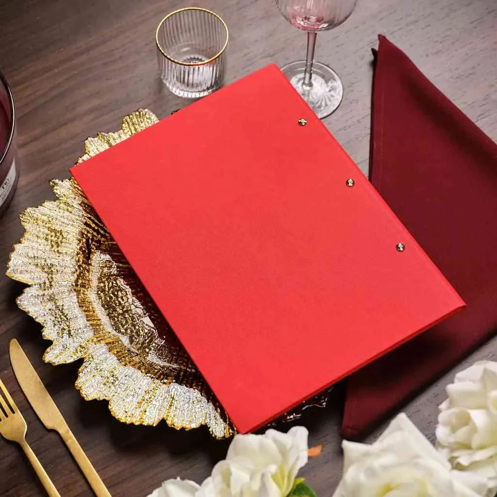 Faux Leather Menu Cover with hidden screws (FM12A4 - N) - inkohoreca - shop