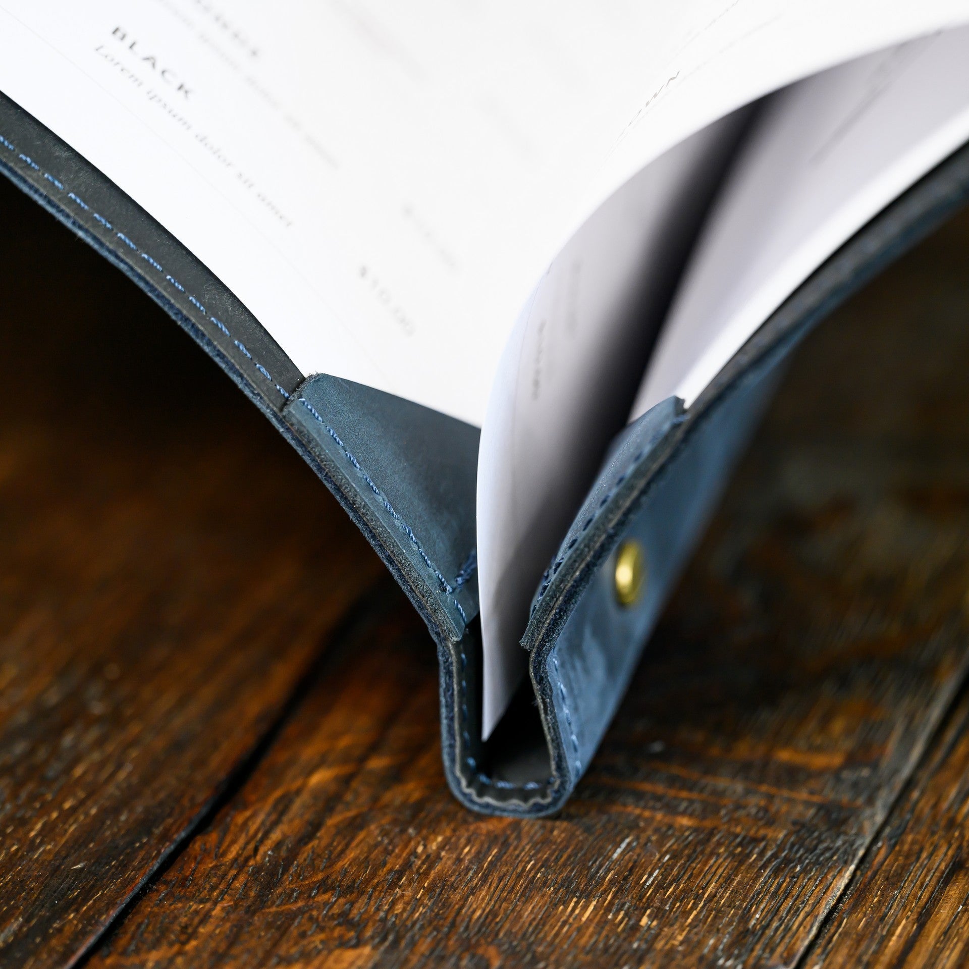 Hardcover Leather Menu Holder With Screws and Corner Fixings suitable for А4 Sheets (LM10A4) - inkohoreca - shop