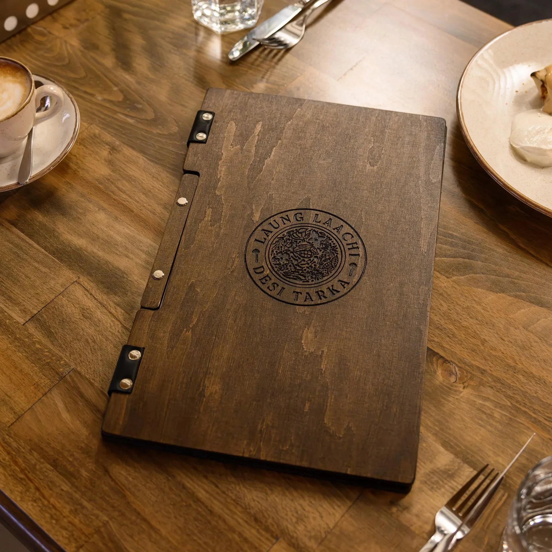 Hardcover Wooden Menu Holder (PM02A1) - inkohoreca - shop