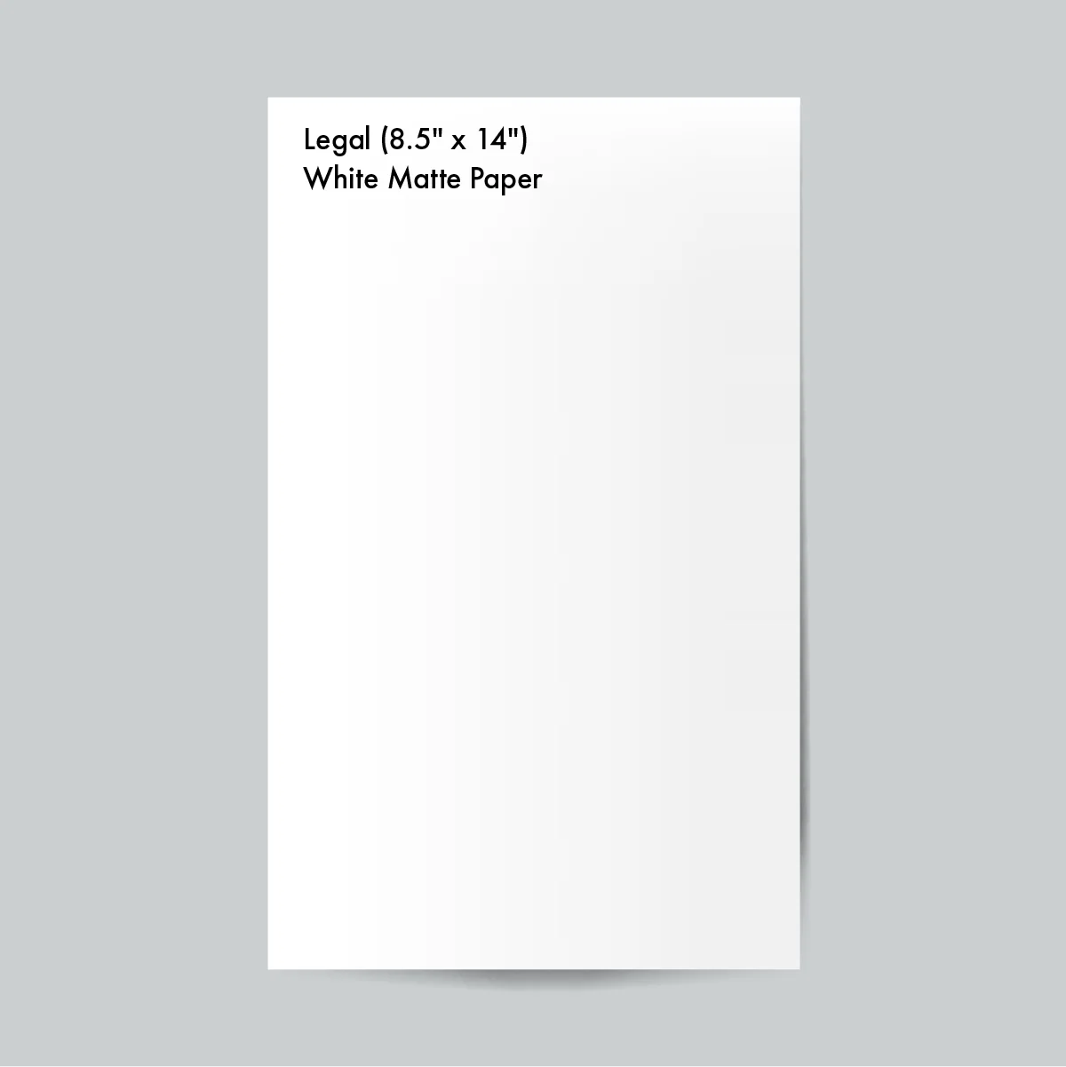 Legal (8.5" х 14") sized White Matte Paper with Digital Printing - inkohoreca - shop