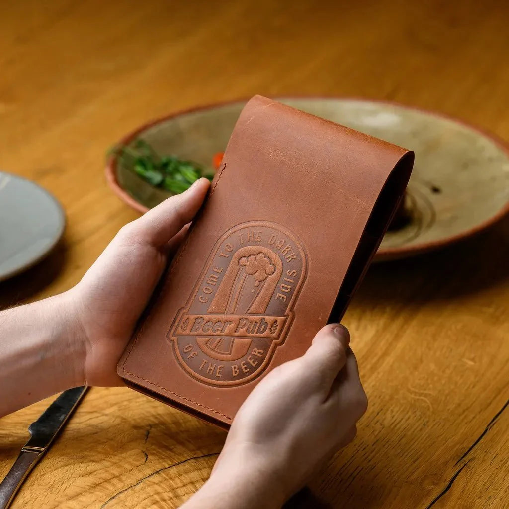 Stylish and Functional Leather Notebook – The Perfect Companion for Restaurant and Bar Staff