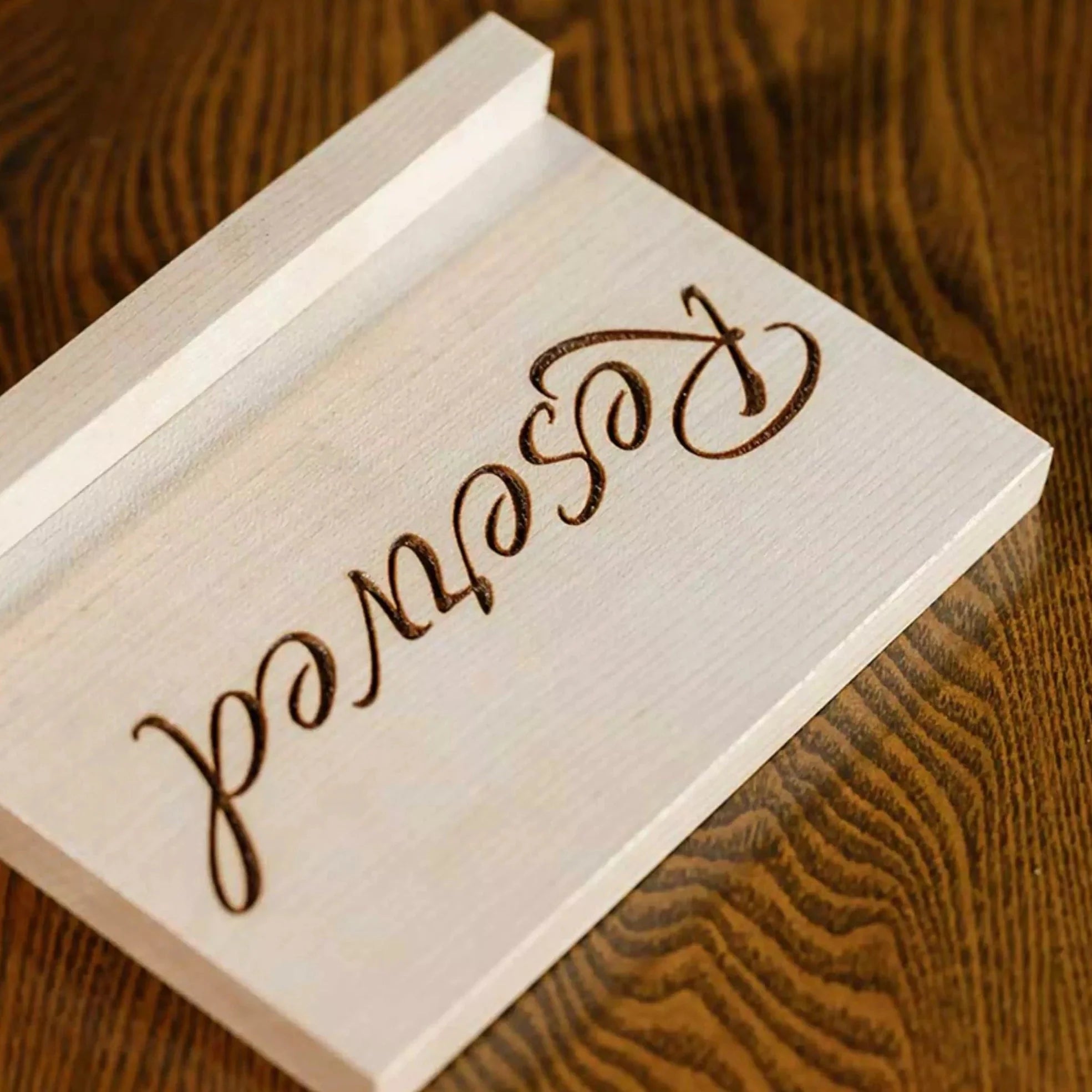 Oaken Wooden Tabletop Reserve Plate - inkohoreca - shop