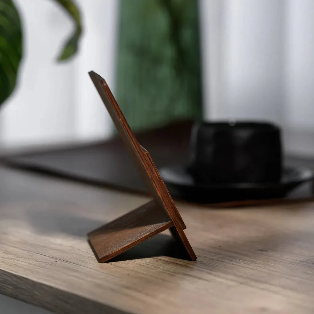 Simple Plywood Tabletop with QR Code Menu Sign (QP05) - inkohoreca - shop