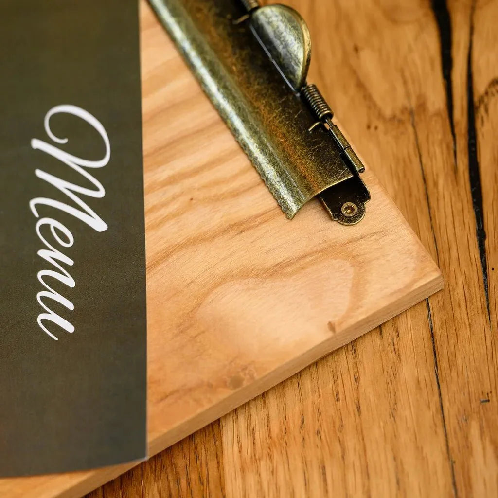 Table Stand Menu Holder for A5 Sheets with Brass binder (TT401A5) - inkohoreca - shop