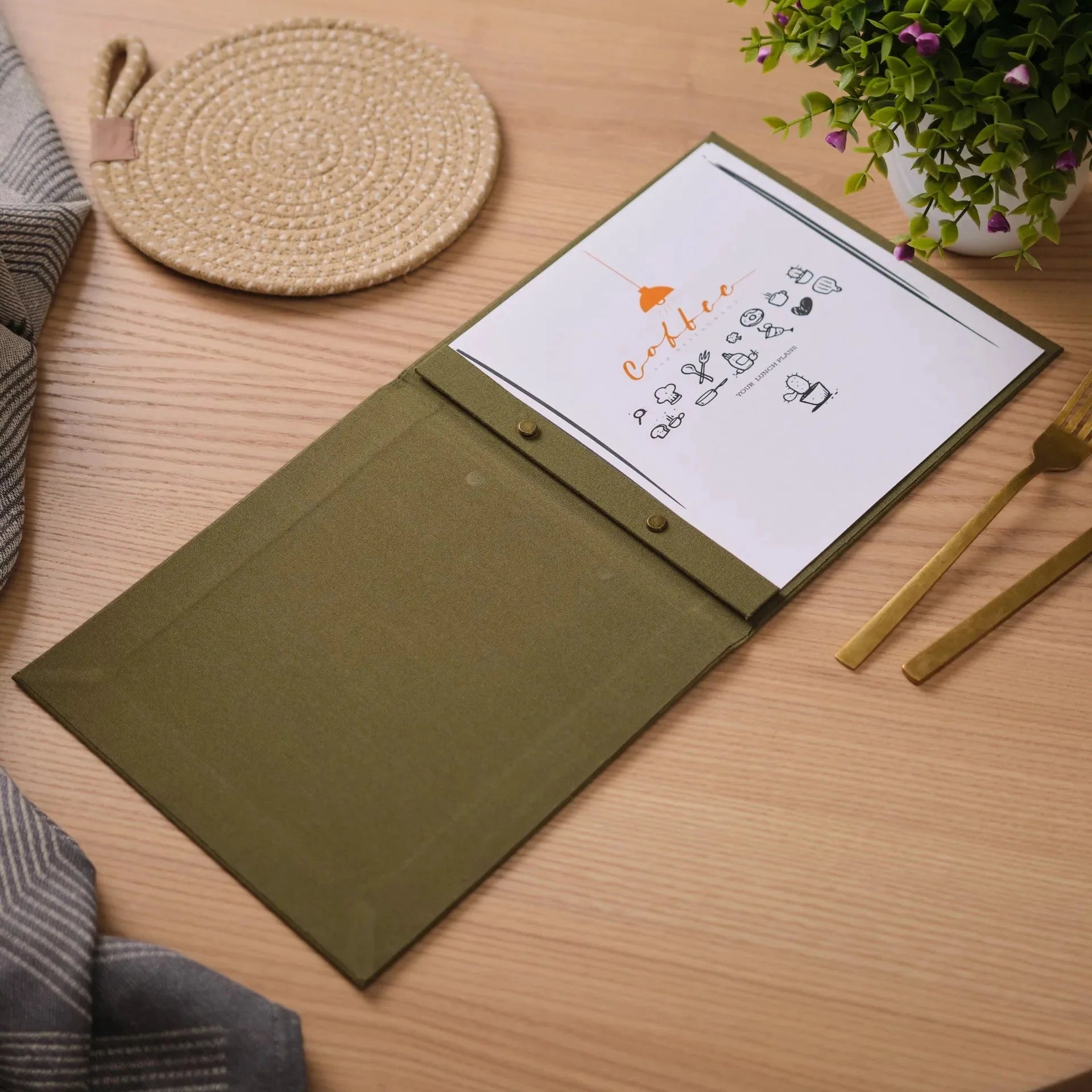 Textile Menu Holder (TM02A10) - inkohoreca - shop