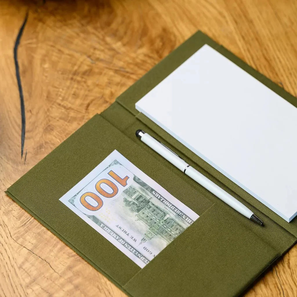 Textile Notebook for Waiters, designed for easy order-taking and note-keeping in a busy hospitality environment. A stylish and practical tool for waitstaff professionals.