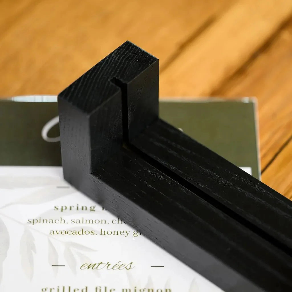 Wooden Acrylic Table Stand Menu Holder with Black base (TT418A5) - inkohoreca - shop