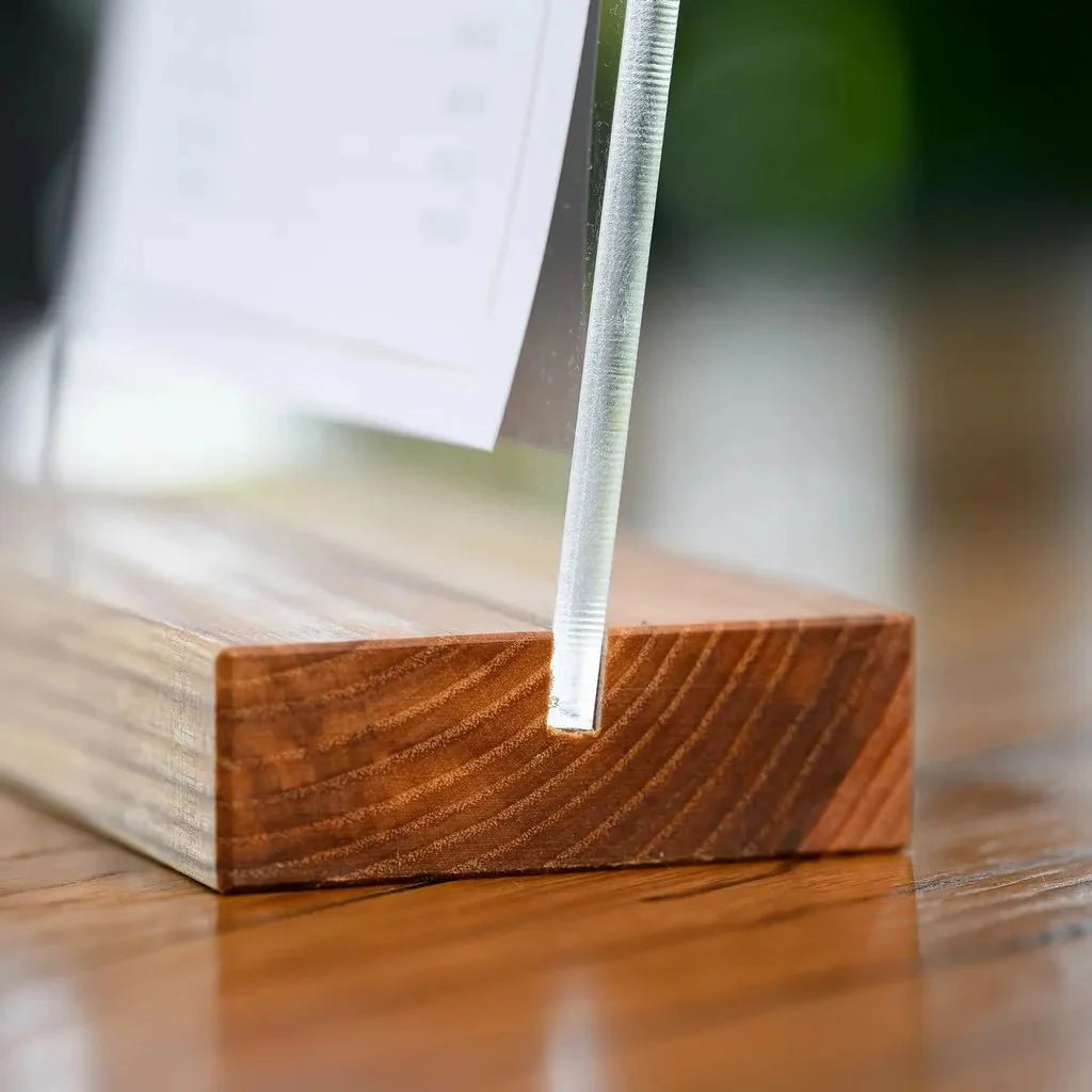 Wooden Acrylic Table Stand Menu Holder with screws (TT420A5) - inkohoreca - shop