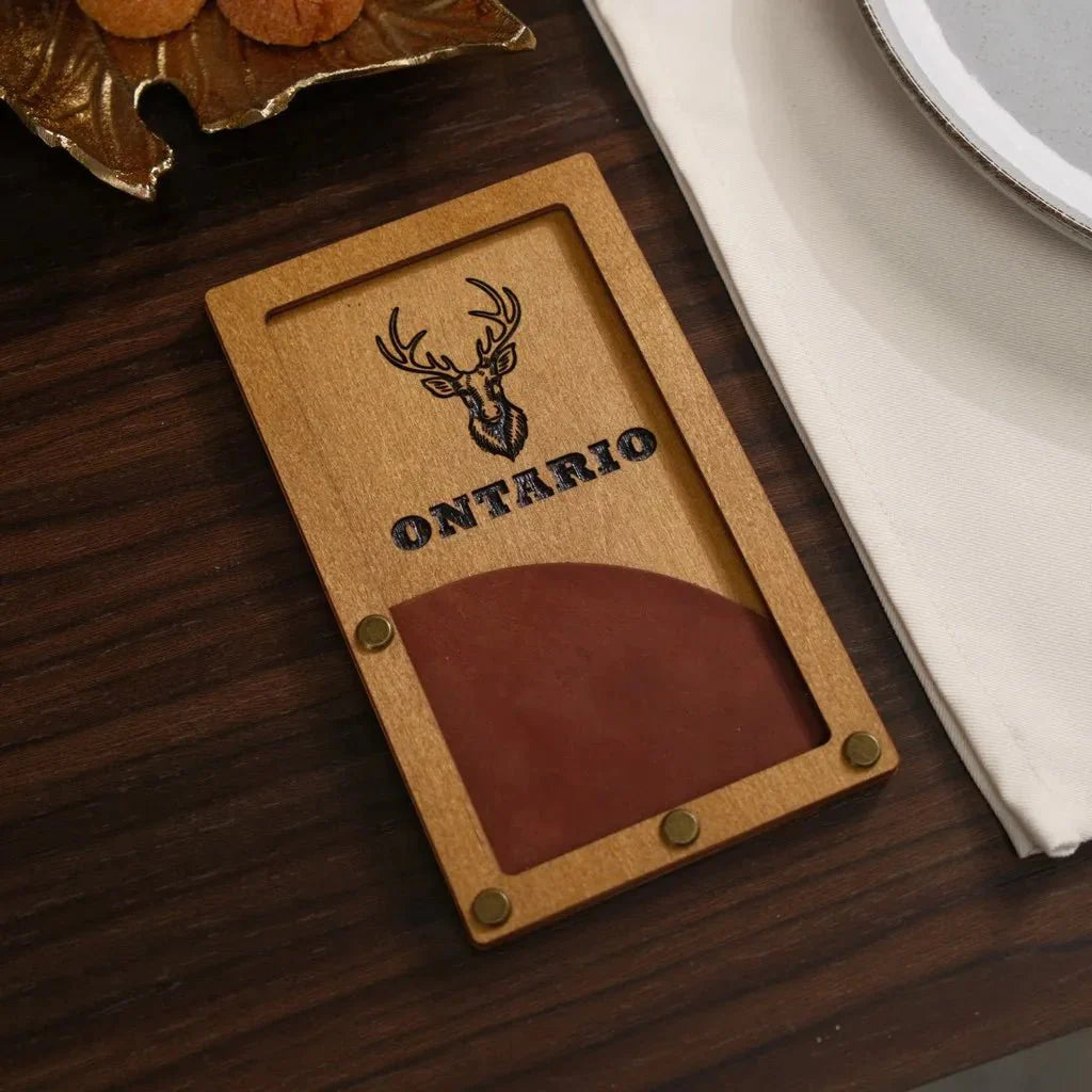 Durable wooden bill holder designed for daily use.