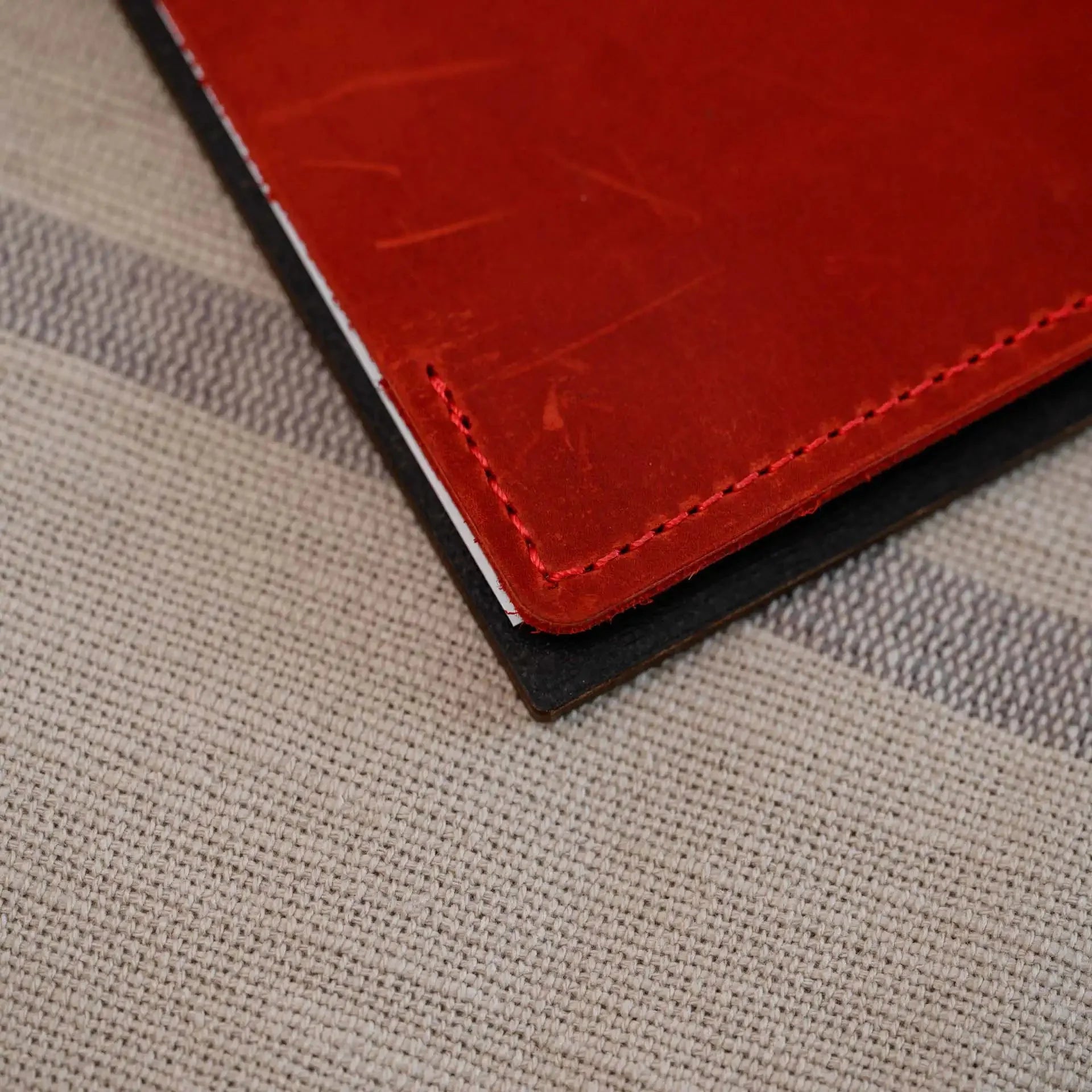Wooden Menu Board with Crazy Horse Leather Cover (P01A4) - inkohoreca - shop