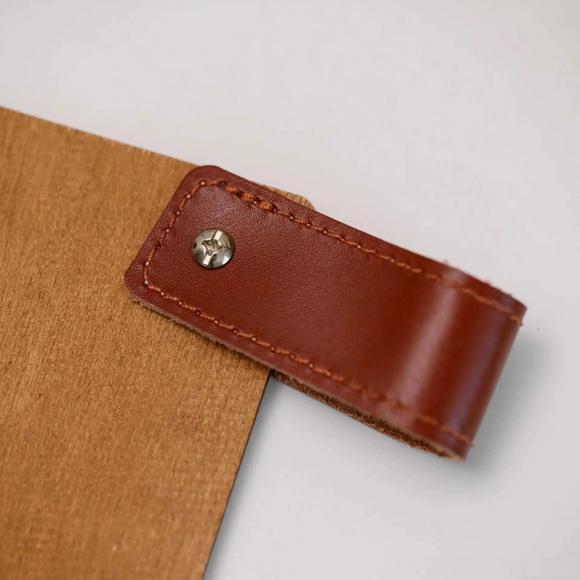 Wooden Menu Board with Leather Handle (P09A4) - inkohoreca - shop