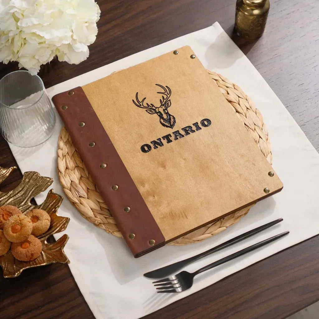 Professional restaurant menu covers designed for daily use.