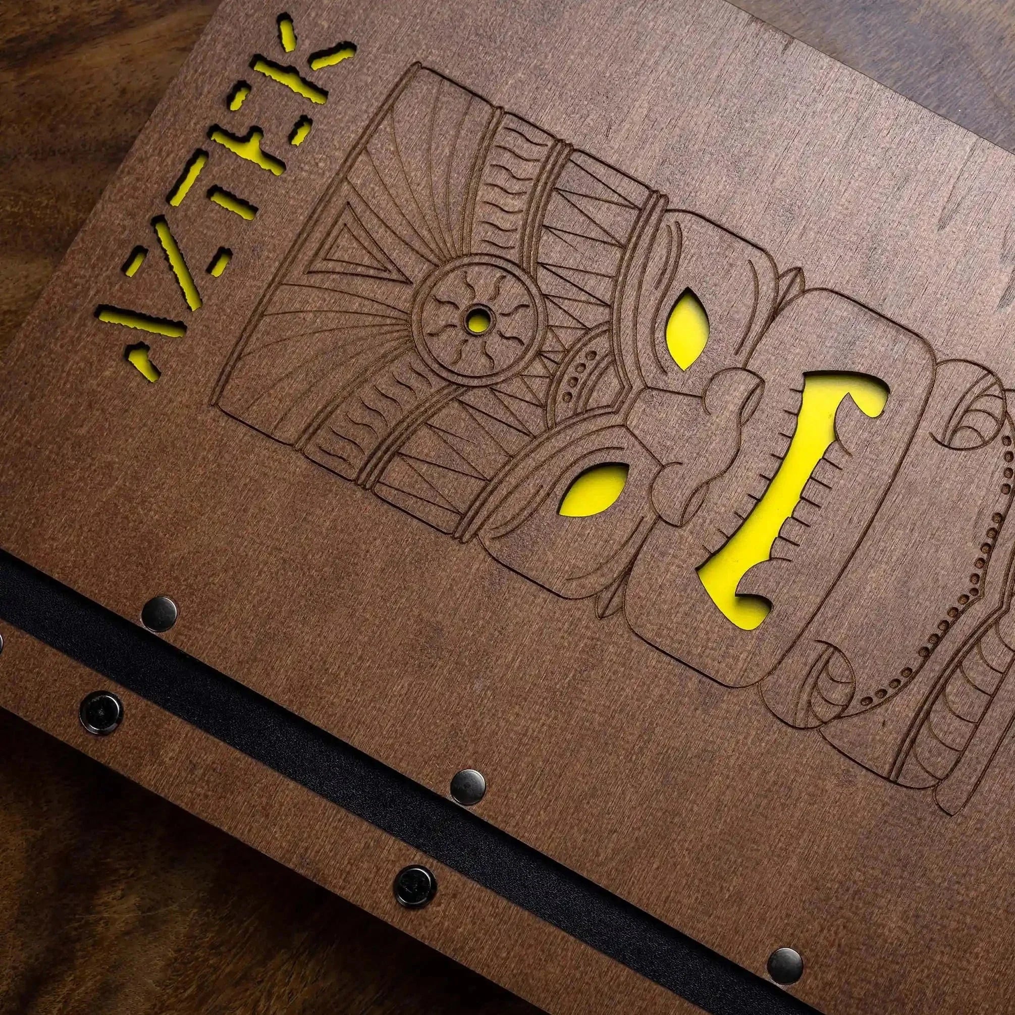 Wooden Menu Holder with Cut Through Cover (M01A21) - inkohoreca - shop