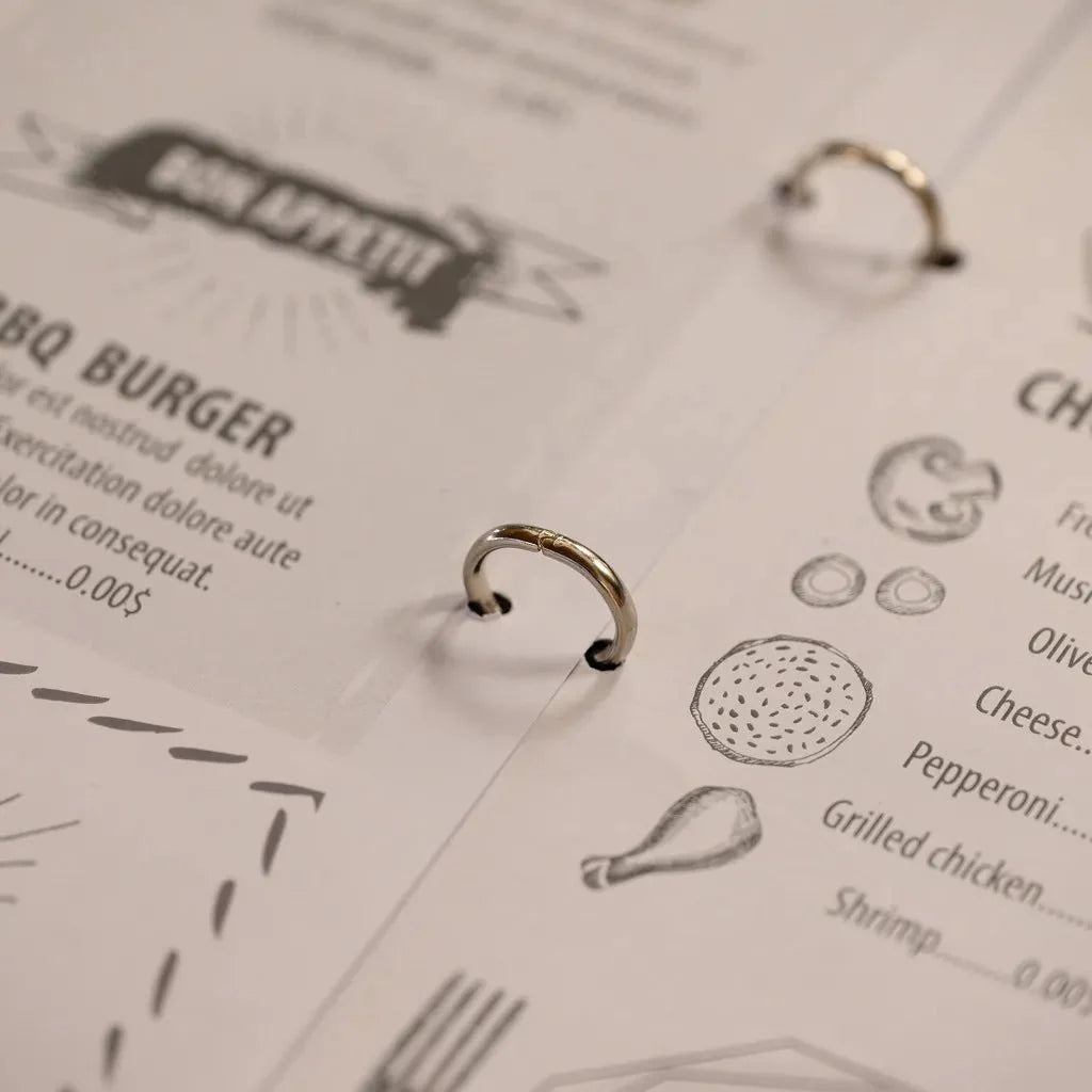 Stylish restaurant menu cover made from high-quality materials.