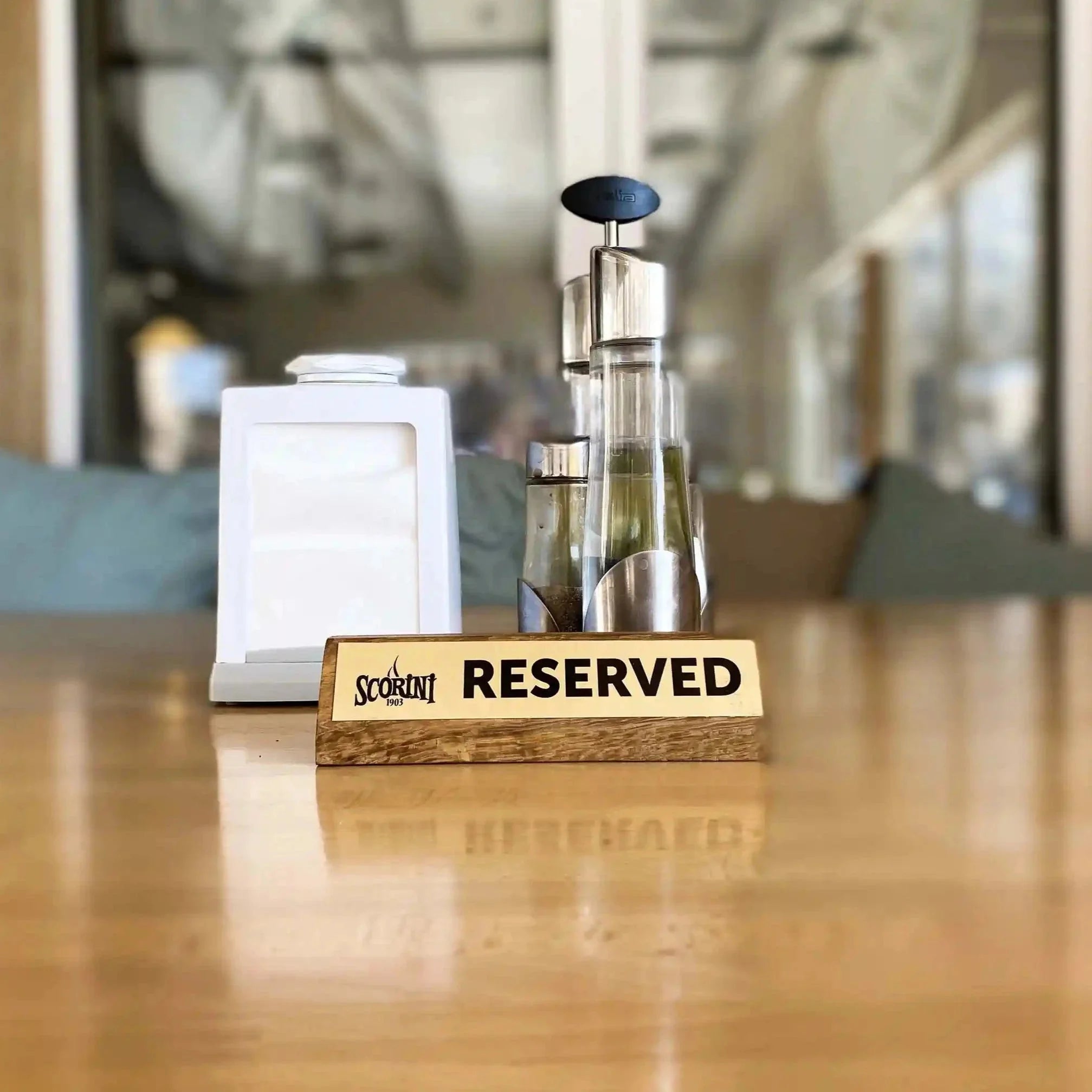 Wooden Reserved Table Plate - inkohoreca - shop